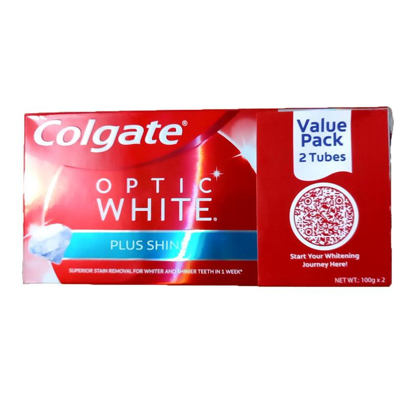 Kem đánh răng Colgate Optic White O2 bộ đôi 100g