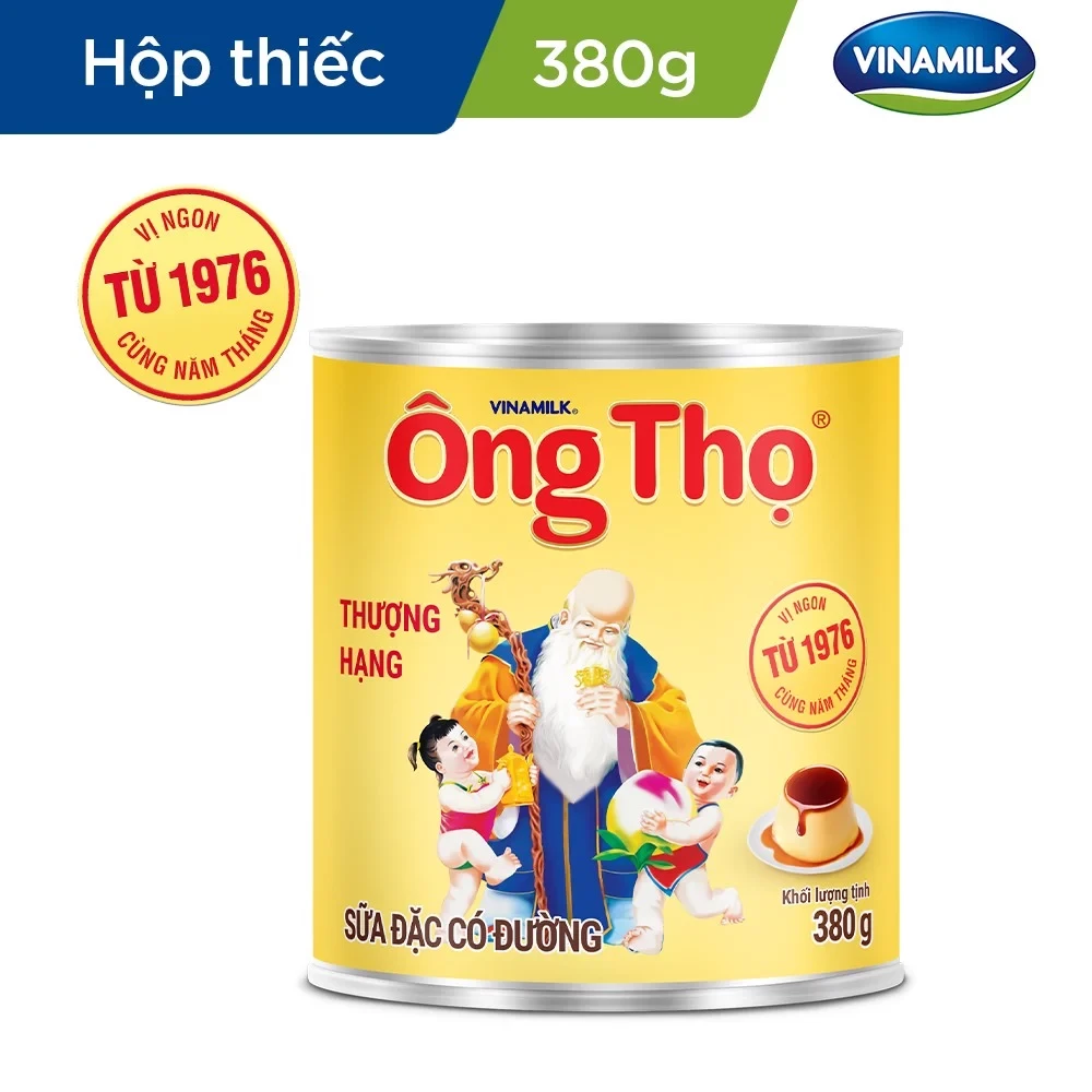 Sữa Đặc Ông thọ trắng giật nắp khui 380g
