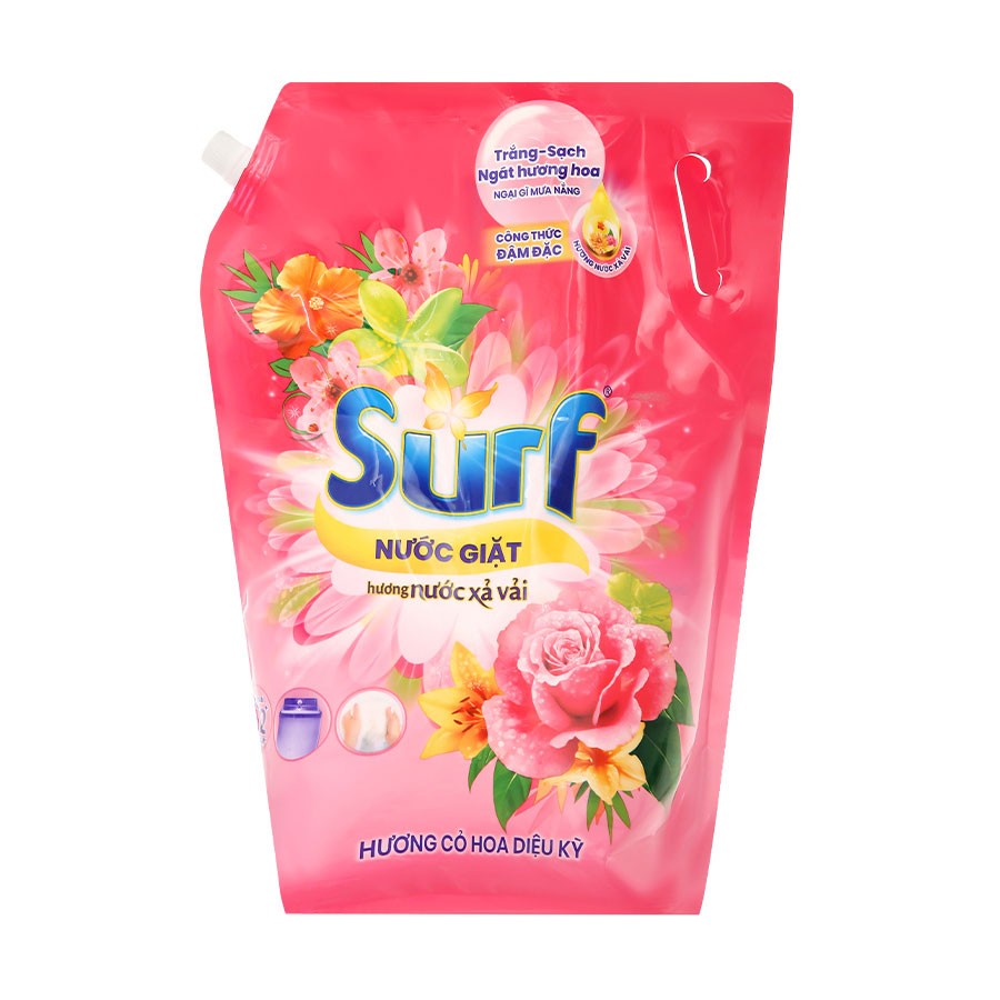 SURF Nước Giặt Hương Cỏ Hoa Diệu Kì 2.9kg,3.3kg/4 túi