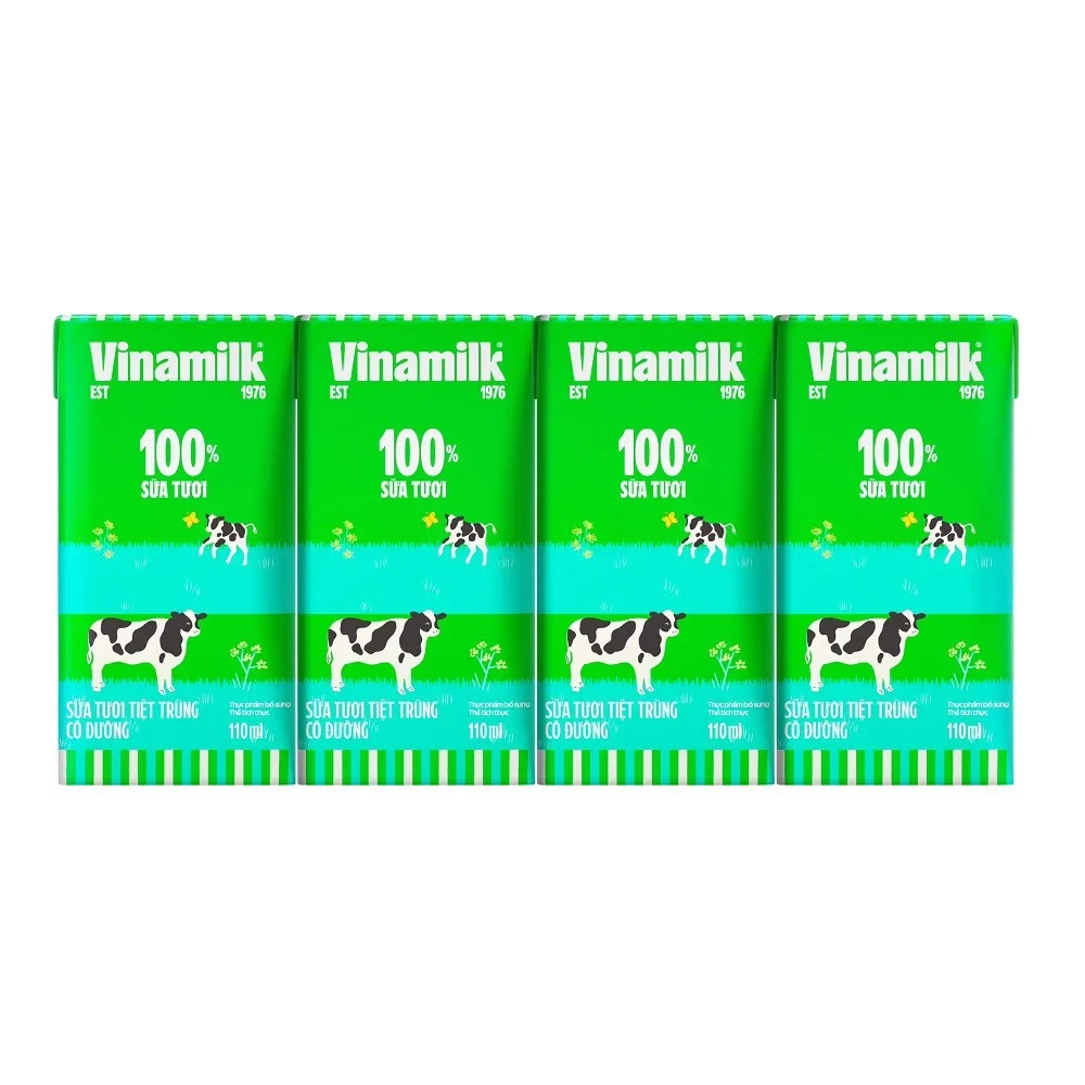 ST đàn bò 110ml có đường - Lốc 4 hộp