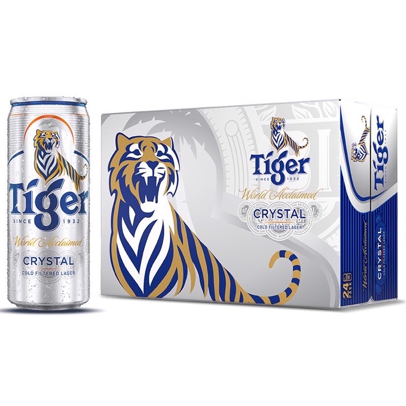 Bia Tiger Crystal sleek lon 330/24