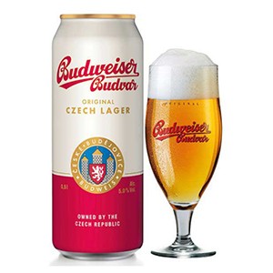Bia lon nhập khẩu vàng Budweiser Budvar 500ml