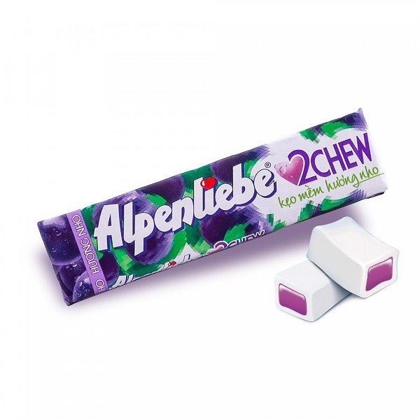 Kẹo mềm Alpenliebe 2 Chew hương nho 24.5g/16 (871066)