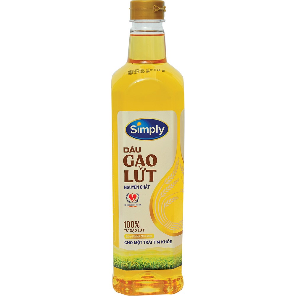 Dầu gạo lứt Simply 1L