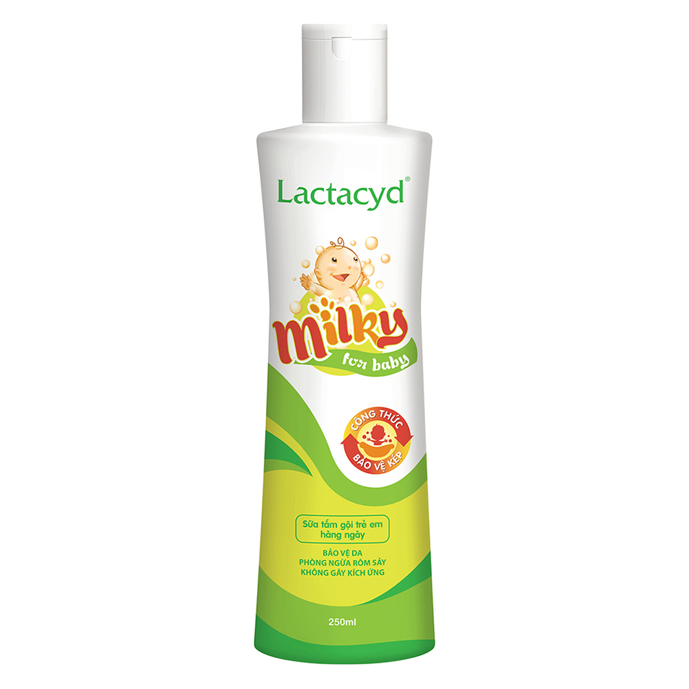 Sữa tắm gội trẻ em Lactacyd Milky 250ml