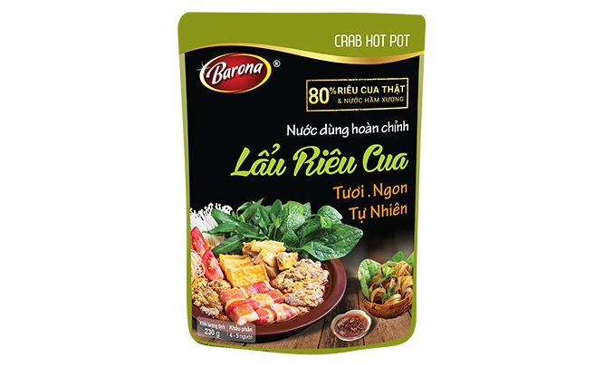 Nước cốt lẩu riêu cua Barona 230g