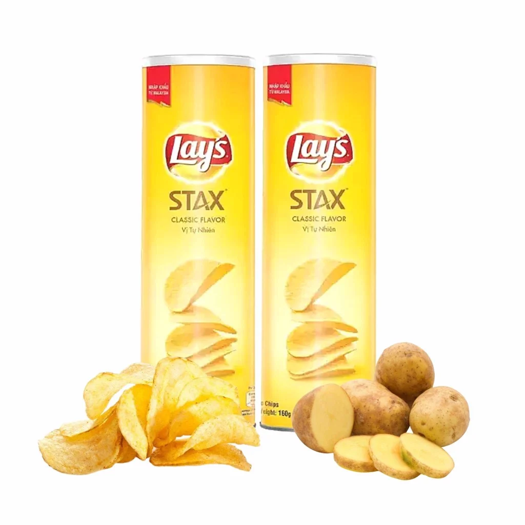 Lay's Stax khoai tây miếng vị tự nhiên 155g