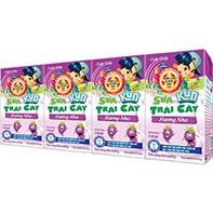 Kun sữa trái cây Nho 110ml_Lốc 4 hộp