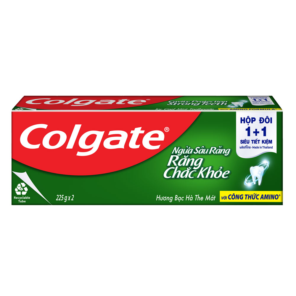 Kem đánh răng Colgate bộ đôi Ngừa Sâu Răng 225g