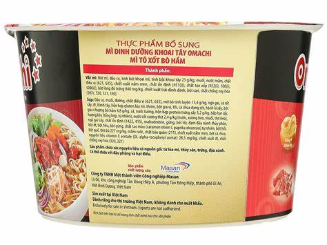 Mì Omachi xốt bò hầm hộp 92g/18