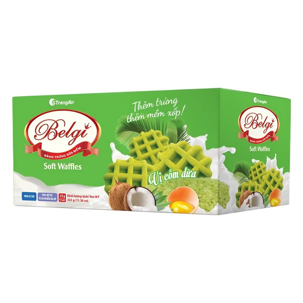 Bánh Belgi trứng sữa mềm cốm 322g/12