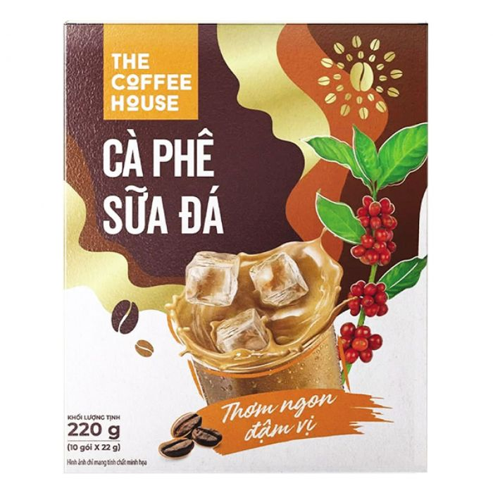 Cà phê sữa đá hòa tan The Coffee House (10 gói x 20 gam)