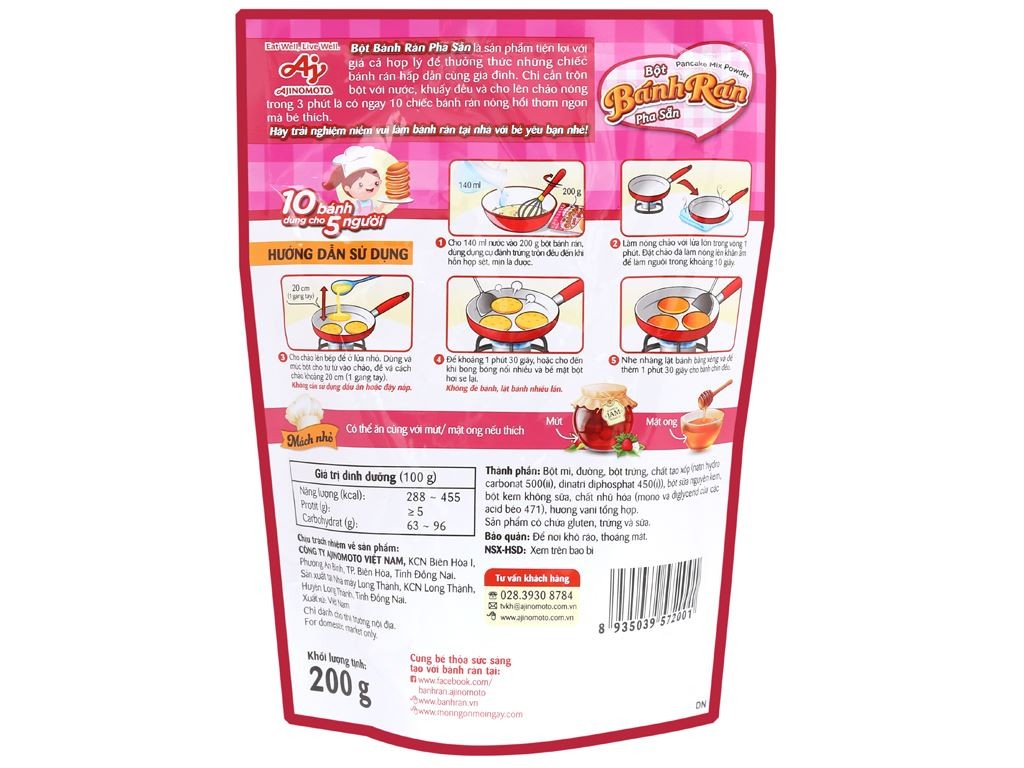 Bột bánh rán Ajinomoto 200g/32