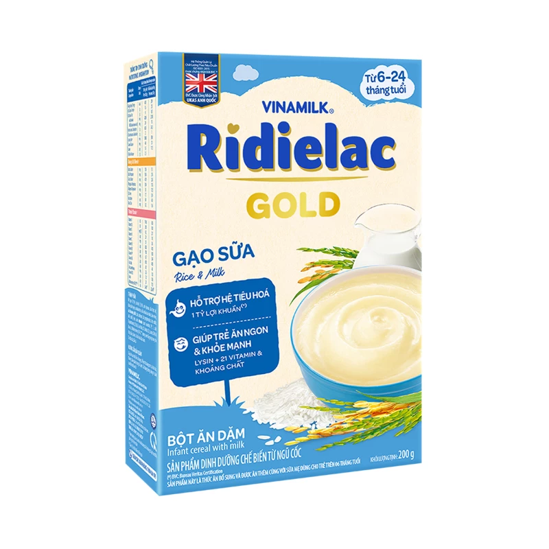 Bột dielac gạo sữa gold HG 200g