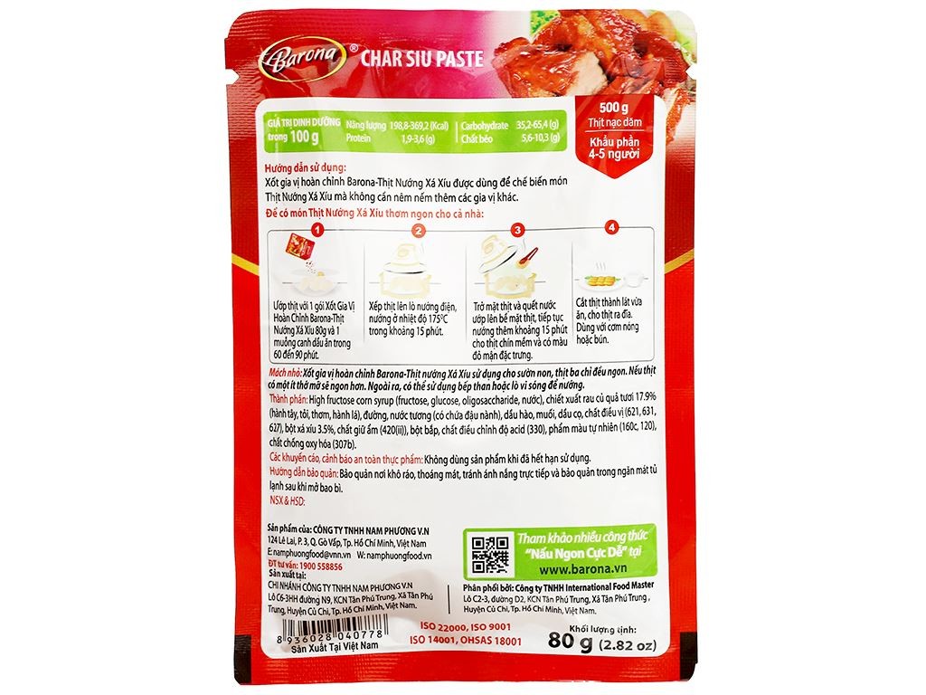 Xốt Barona Thịt nướng xá xíu 80g/80