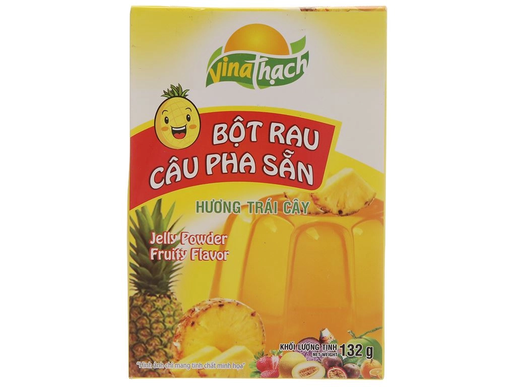 Bột rau câu VinaThach pha sẵn - Dứa (Thơm) 132g