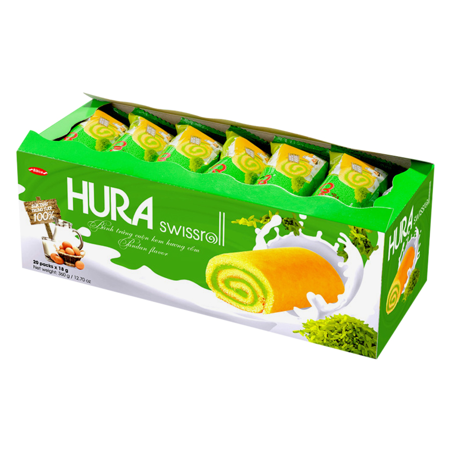 Hura cốm cuộn(Swissroll) 360g