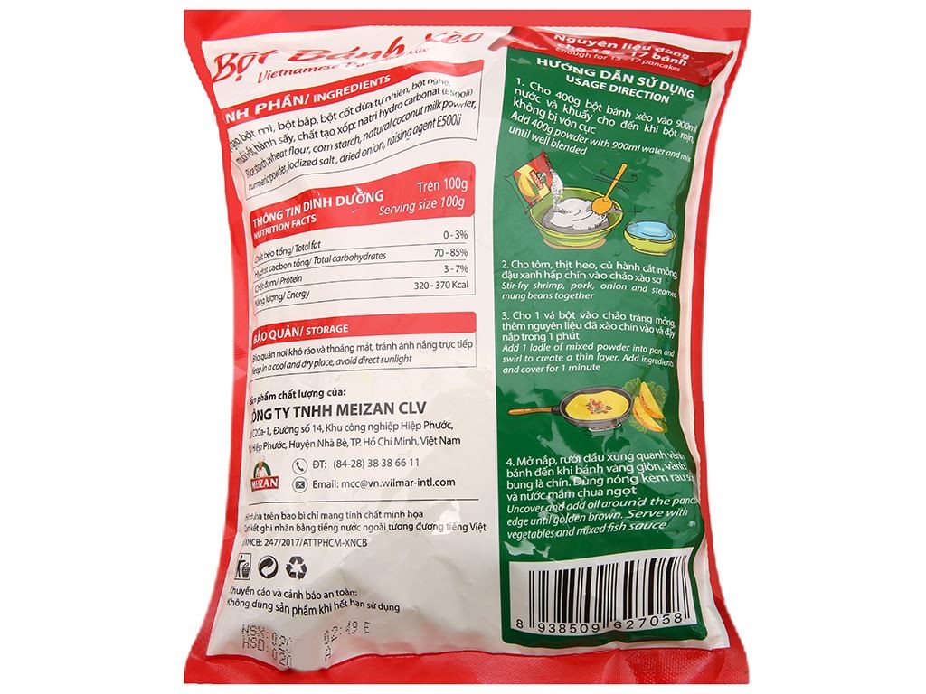 Bột bánh xèo Meizan 400g/6