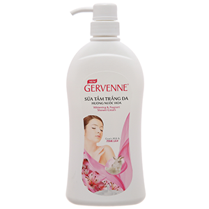Sữa tắm Gervenne tinh chất sữa dê hương hoa hồng màu hồng 450g