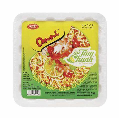 Mì tôm chanh omi bát 75g