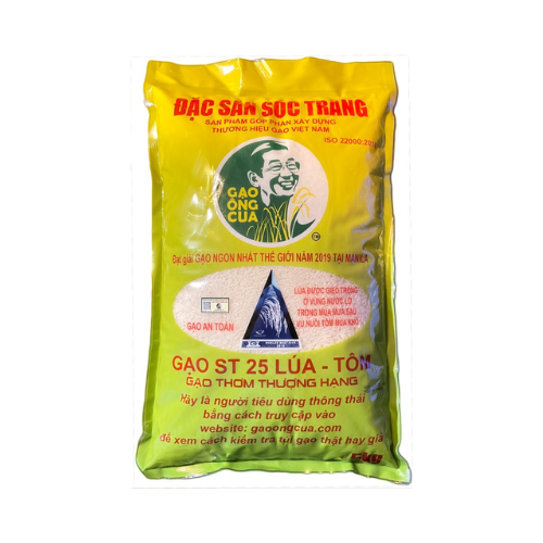 Gạo Thơm ST25 Lúa Tôm 5kg