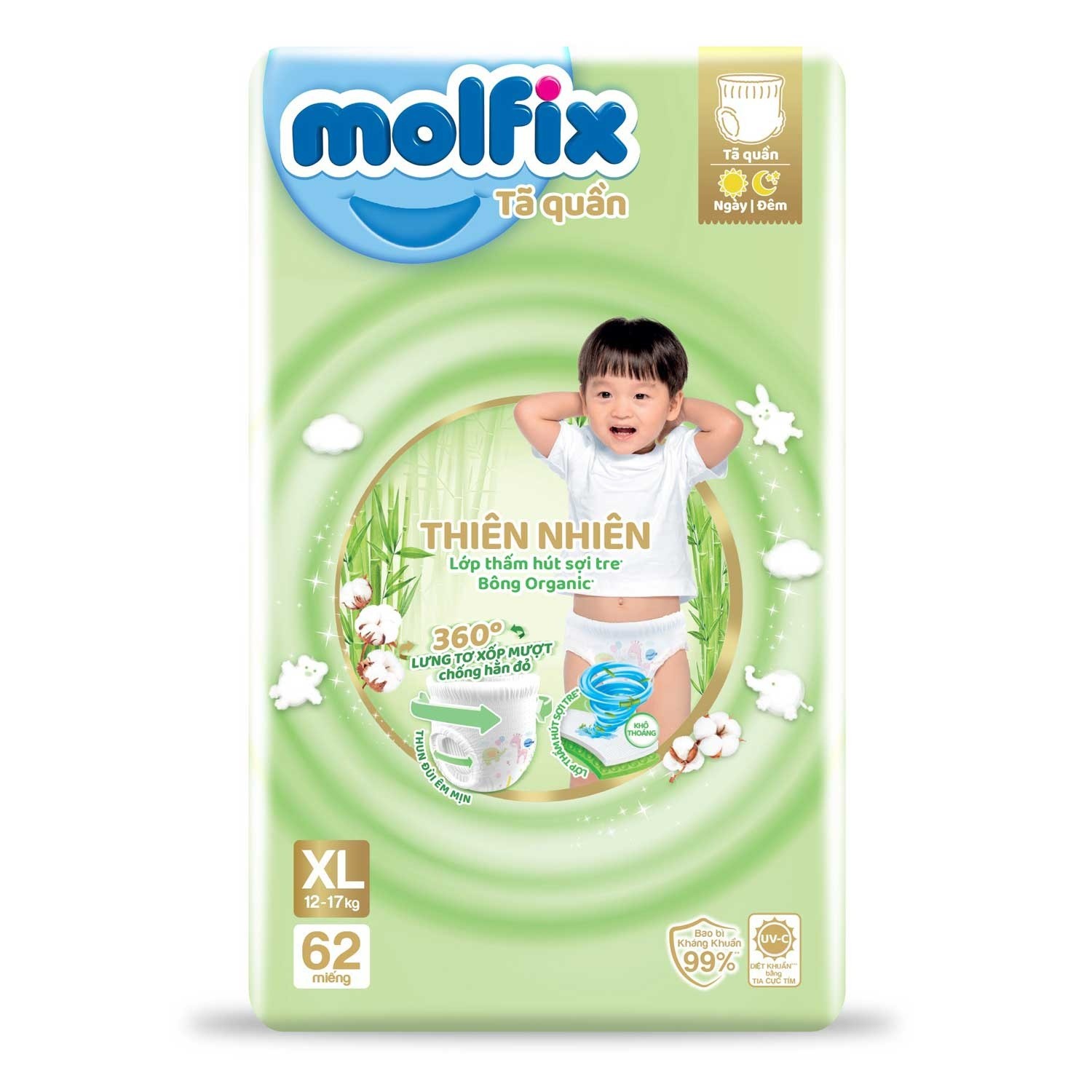 Molfix TN tã quần XL 62 Ultra