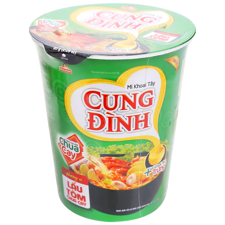 Mì cung đình ly 65g/24 tôm chua cay