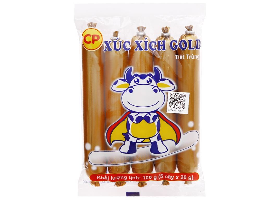 Xúc xích Gold tiệt trùng CP ngắn 100g