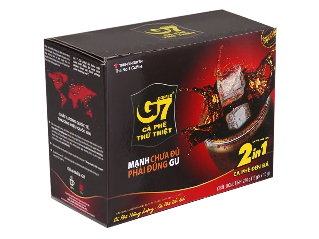 Cà phê đen đá G7 2 in 1 240g ( 15 gói x 16 gam)