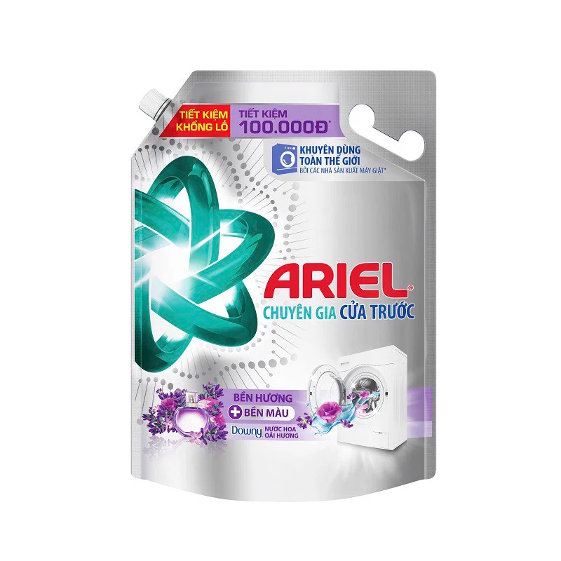 Nước giặt Ariel Downy cửa trước hương hoa Oải Hương túi 3.7Kg