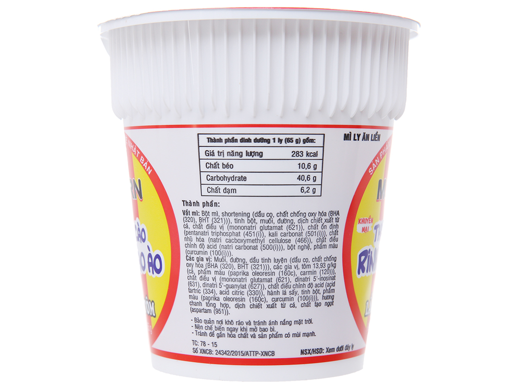 Mì ly Modern lẩu thái tôm 65g/24