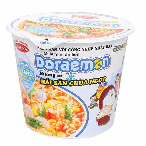 Mì Mini Doraemon Hải Sản Chua Ngọt ly 53g