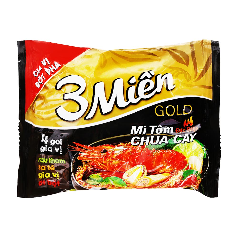 Mì 3 miền gold tôm chua cay đặc biệt 75g