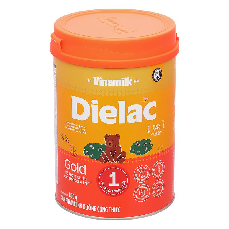 Sữa bột Dielac Alpha Gold Step 4 – Hộp thiếc 850g – Hỗ trợ phát triển trí não và chiều cao cho trẻ từ 2–6 tuổi