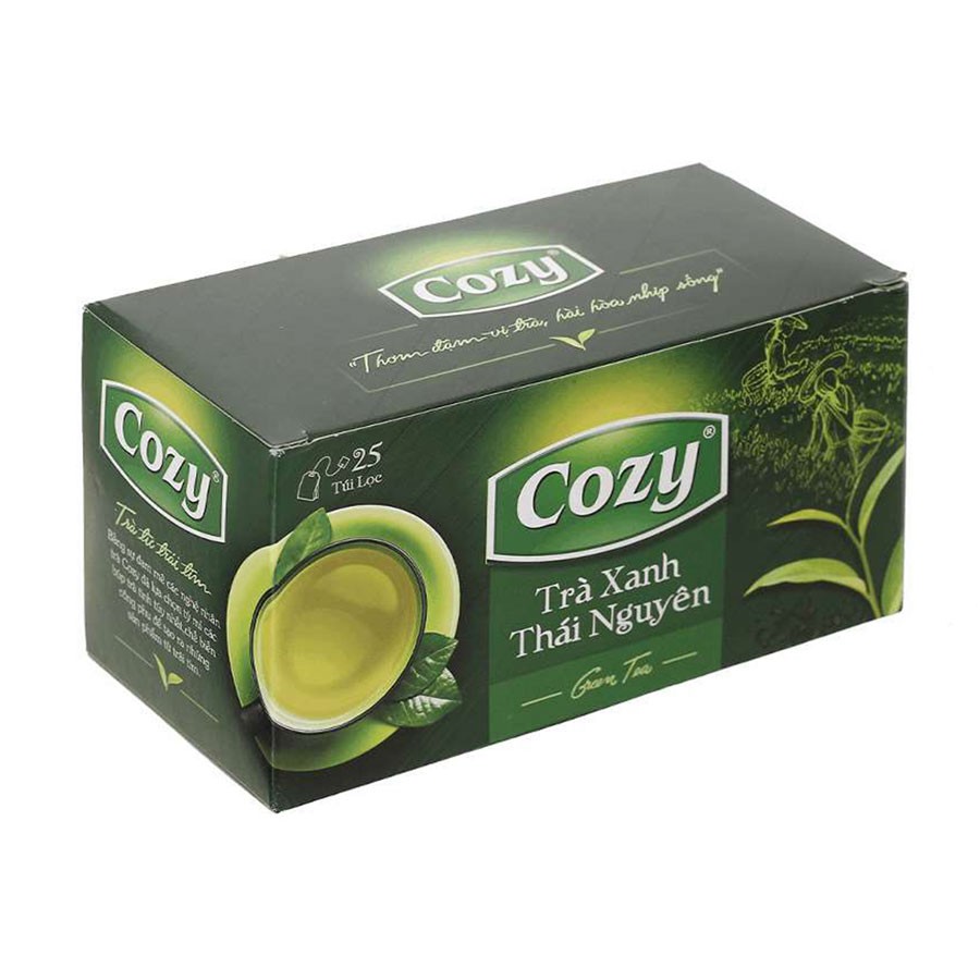 Trà Túi Lọc Cozy xanh thái nguyên 25 gói*2g/36