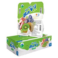 Sữa chua ăn ba vì trái cây 70g_Vỉ 4