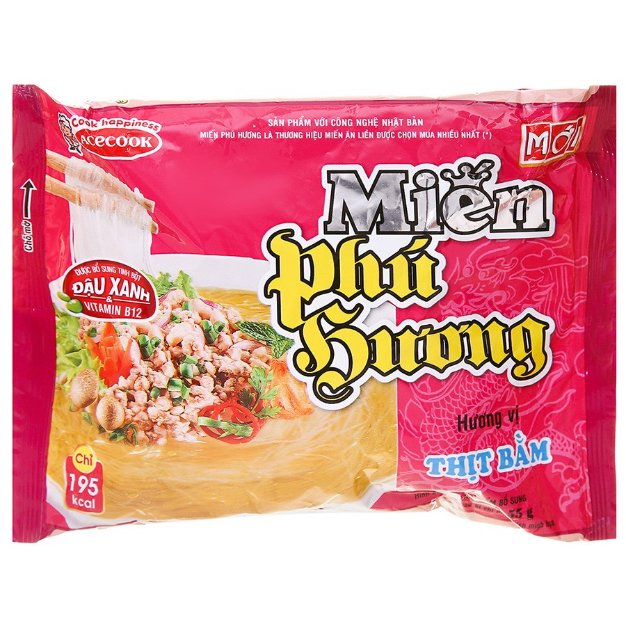 Miến Phú Hương thịt bằm 58gr/24