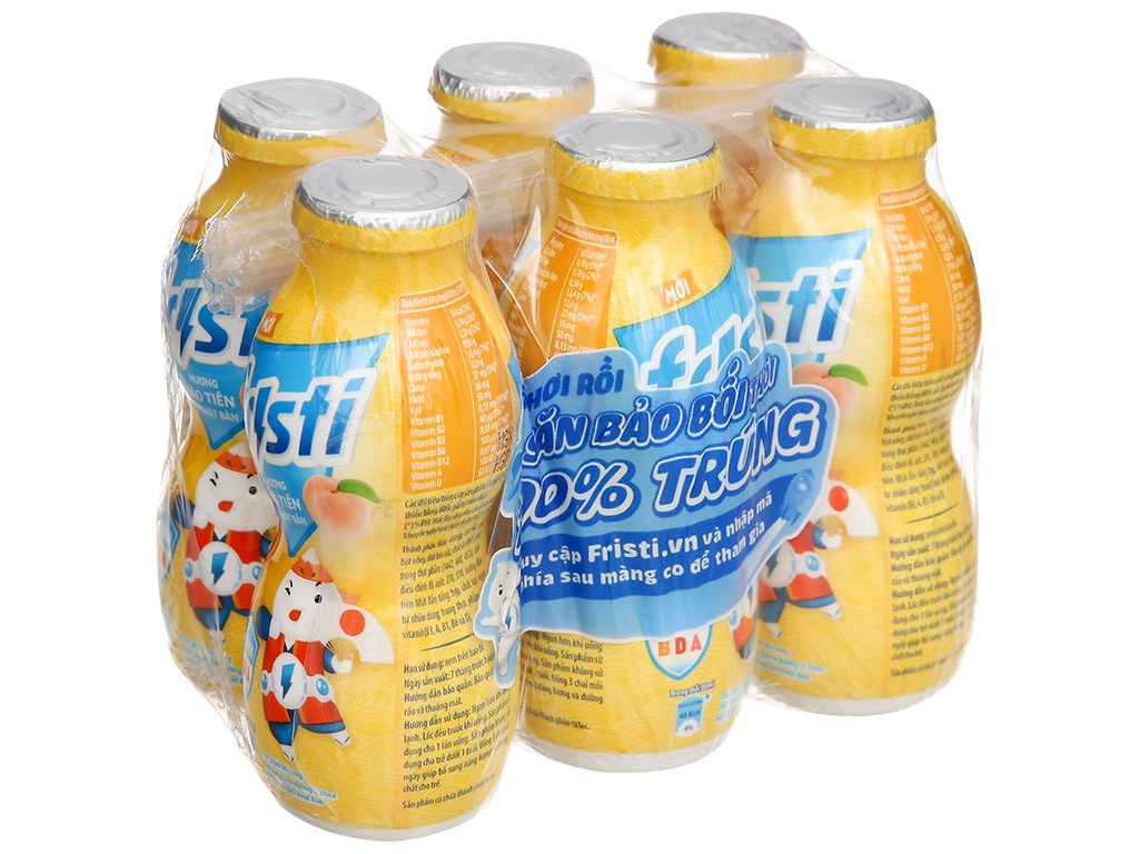 Sữa Chua Uống Fristi hương đào 80ml*6/8