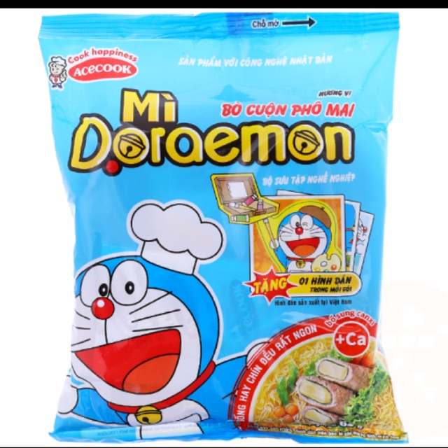 Mì Doraemon bò cuộn phô mai 62g