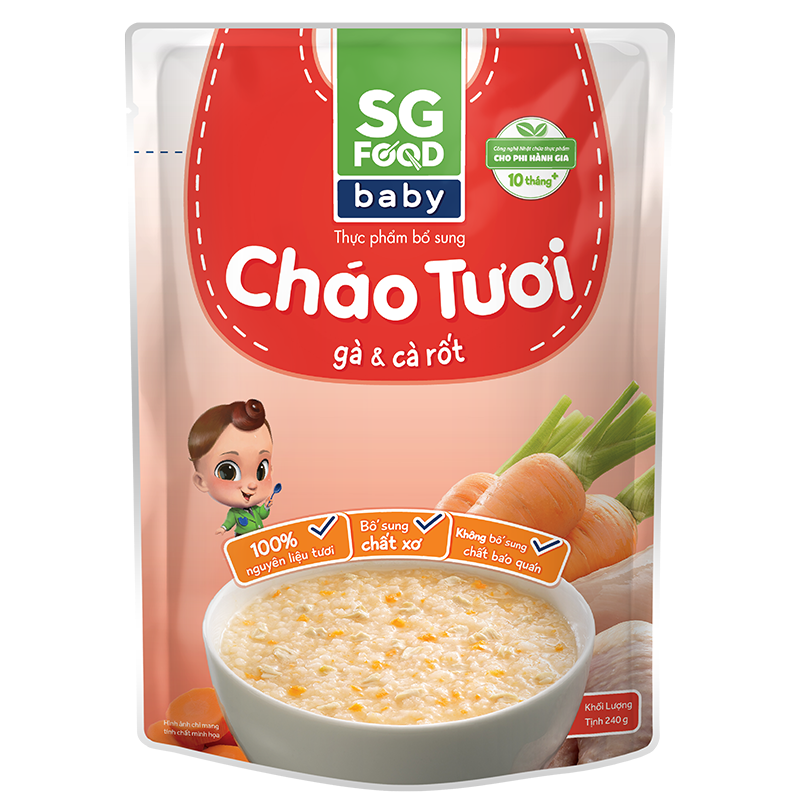 Cháo tươi baby gà cà rốt  Saigon food 240g