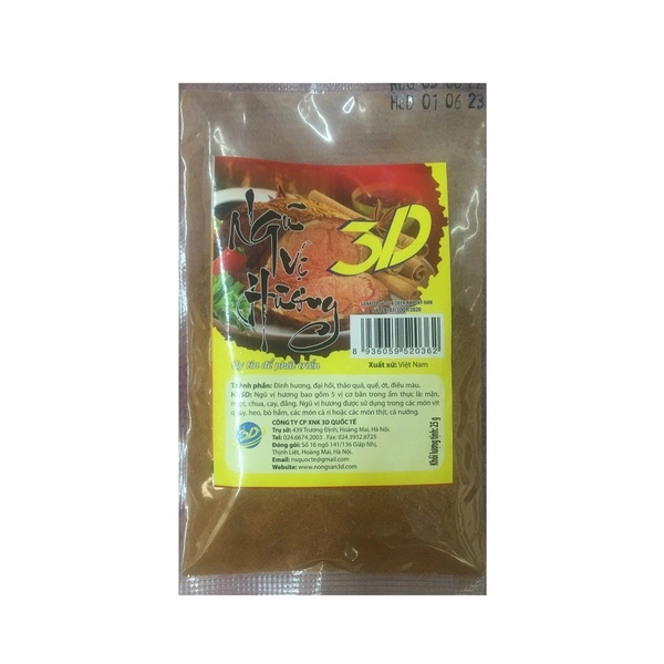 Ngũ vị hương 3D 25g