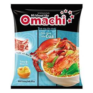 Mì Omachi hương vị lẩu bắp bò riêu cua gói 80g