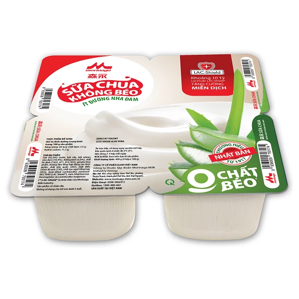 Sữa chua không béo nha đam morinaga 100g_Vỉ 4