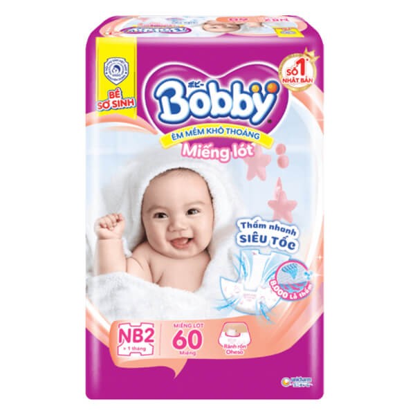 Bỉm Bobby Newborn 2 - 60m/6