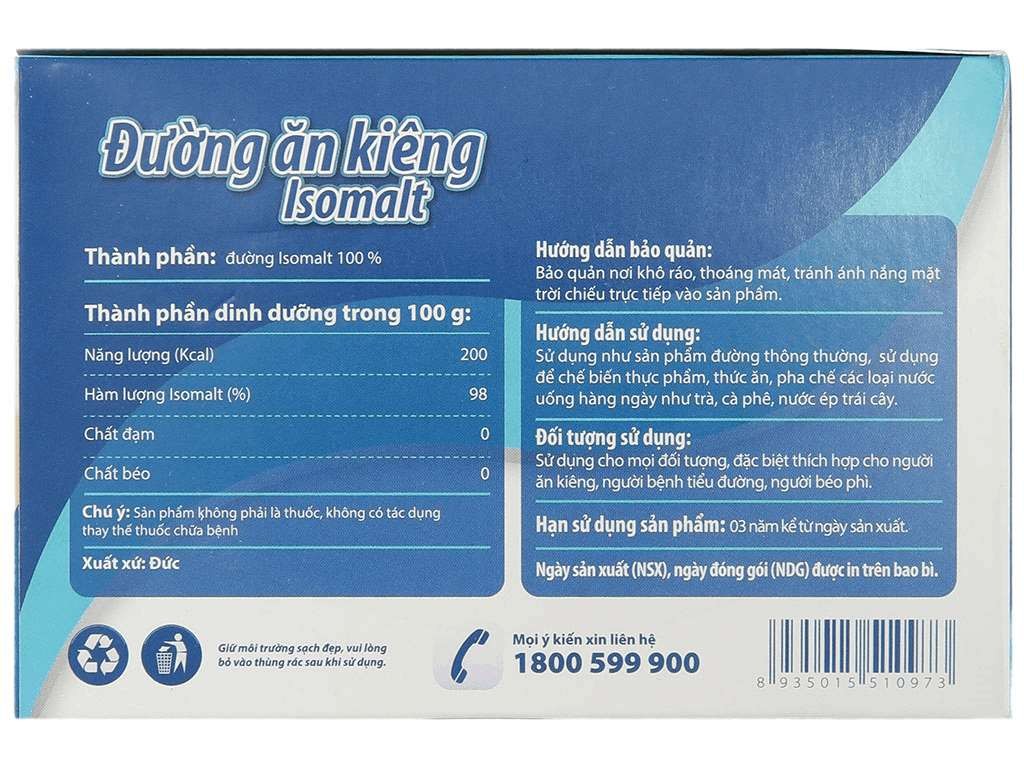 Đường ăn kiêng Biên Hòa Isomalt LIGH 250g/24