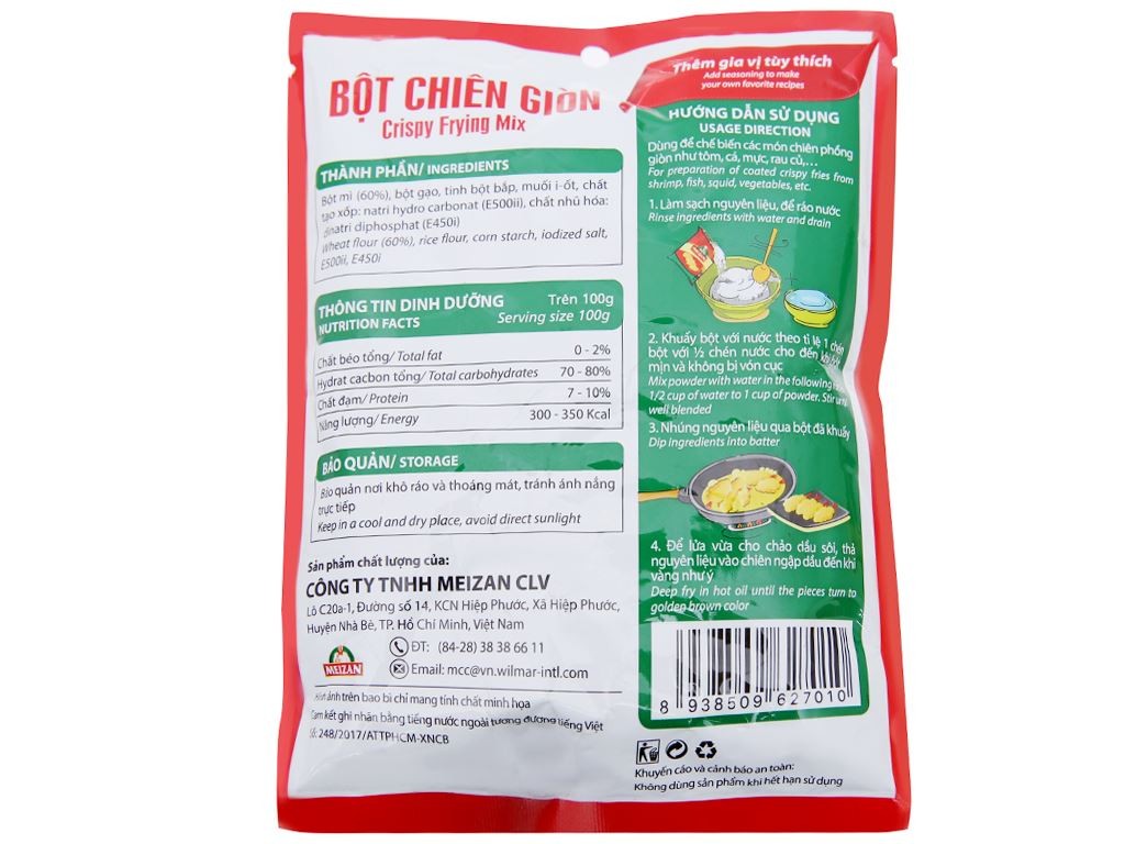 Bột chiên giòn Meizan 150g/24
