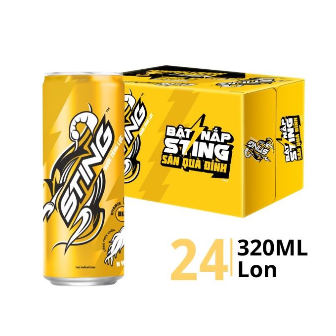 Sting nhân sâm lon sleek 320ml/24