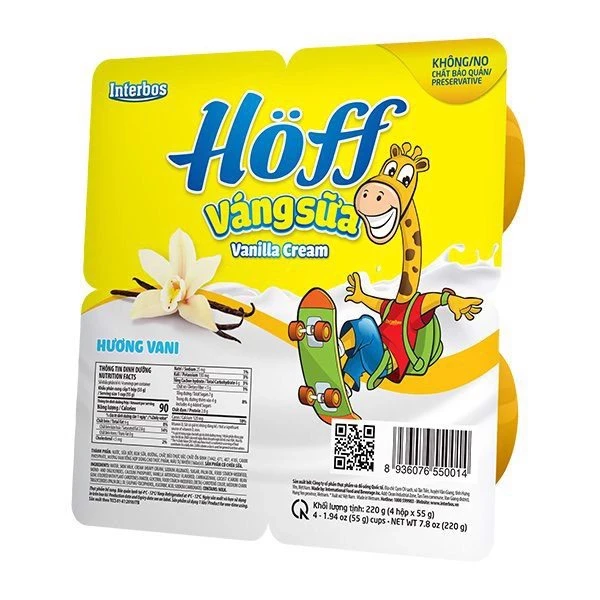 Váng sữa Hoff vani 55g_Vỉ 4