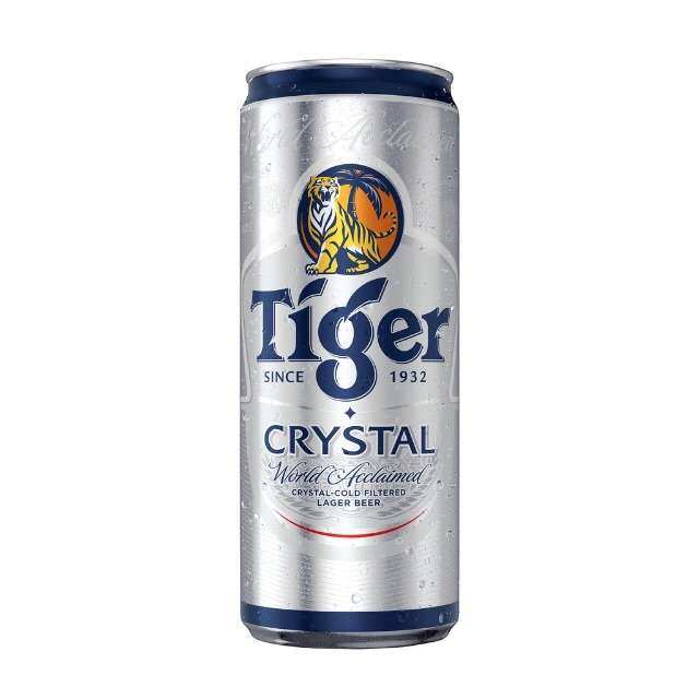 Bia Tiger Crystal sleek lon 330ml