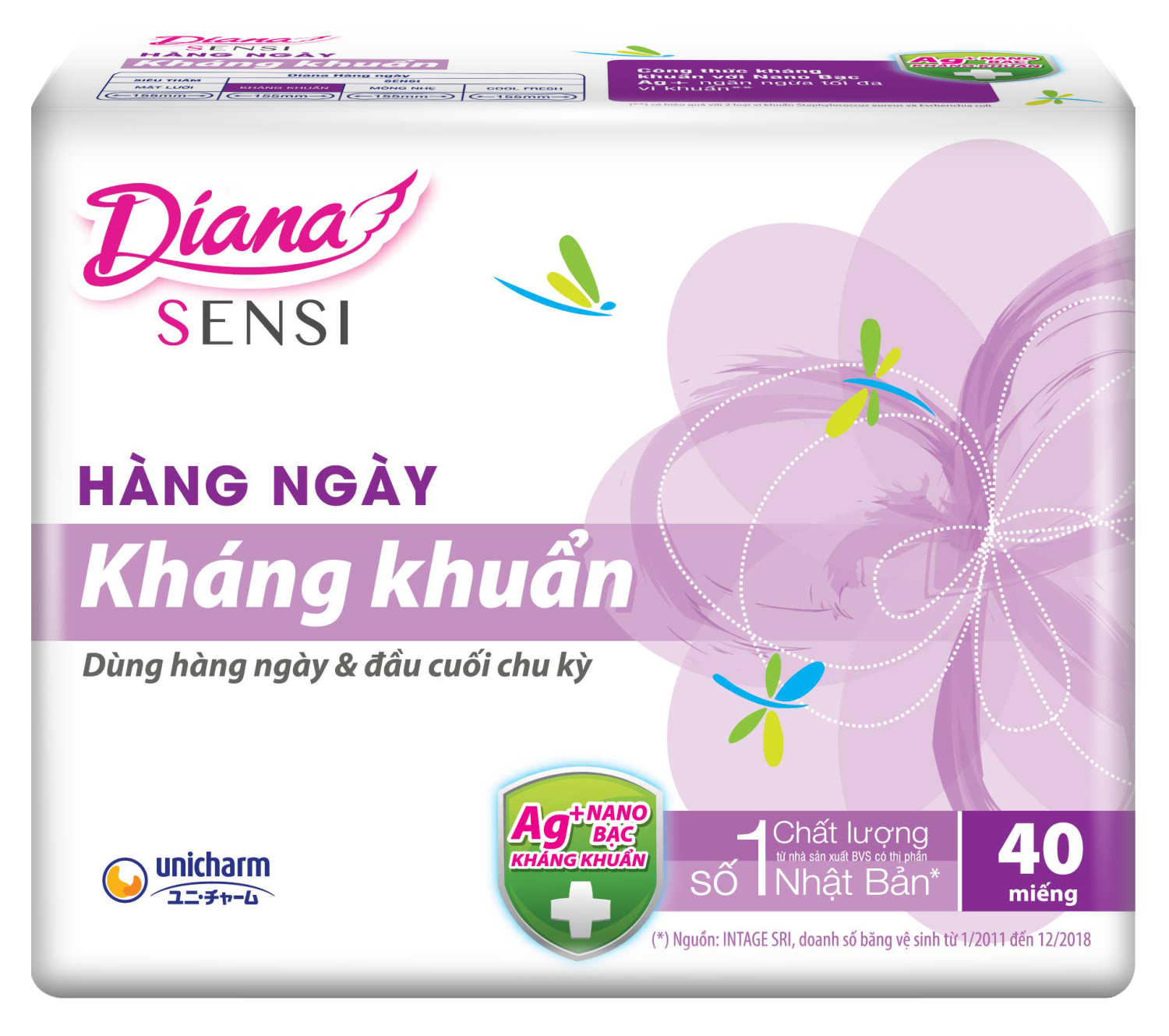 BVS diana hàng ngày kháng khuẩn 40M